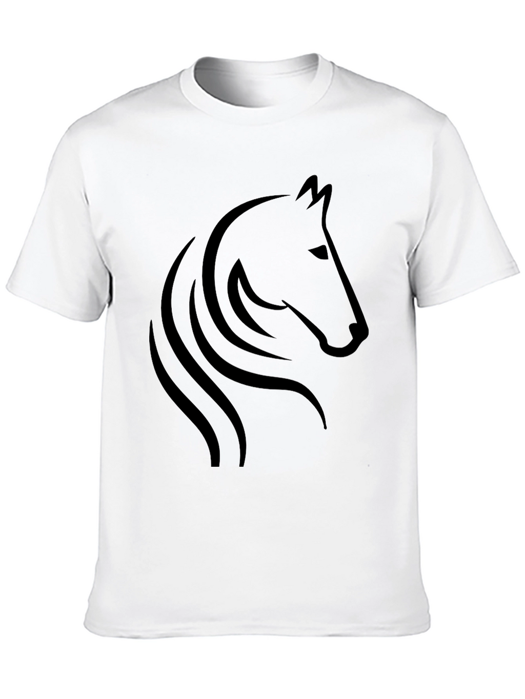 Black Horse Graphic T-Shirt - Stylish Mens Tee