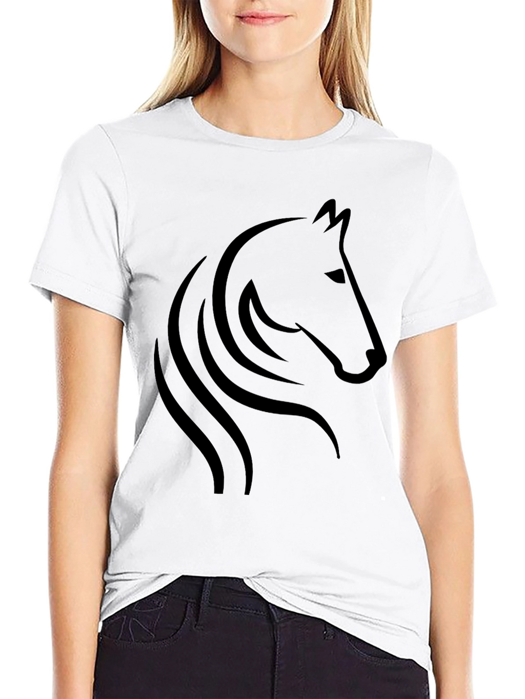 Black Horse Graphic T-Shirt - Stylish Mens Tee