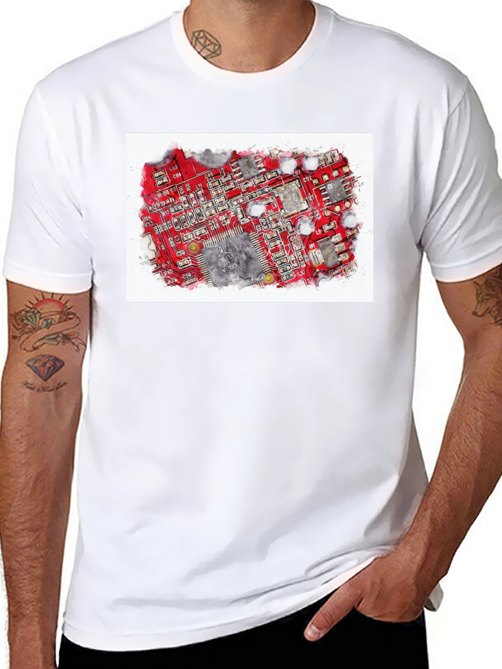 Circuit Board Graphic T-Shirt - Tech Enthusiast Tee
