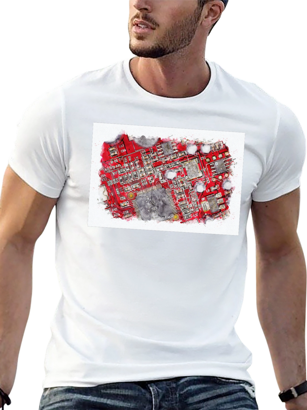 Circuit Board Graphic T-Shirt - Tech Enthusiast Tee