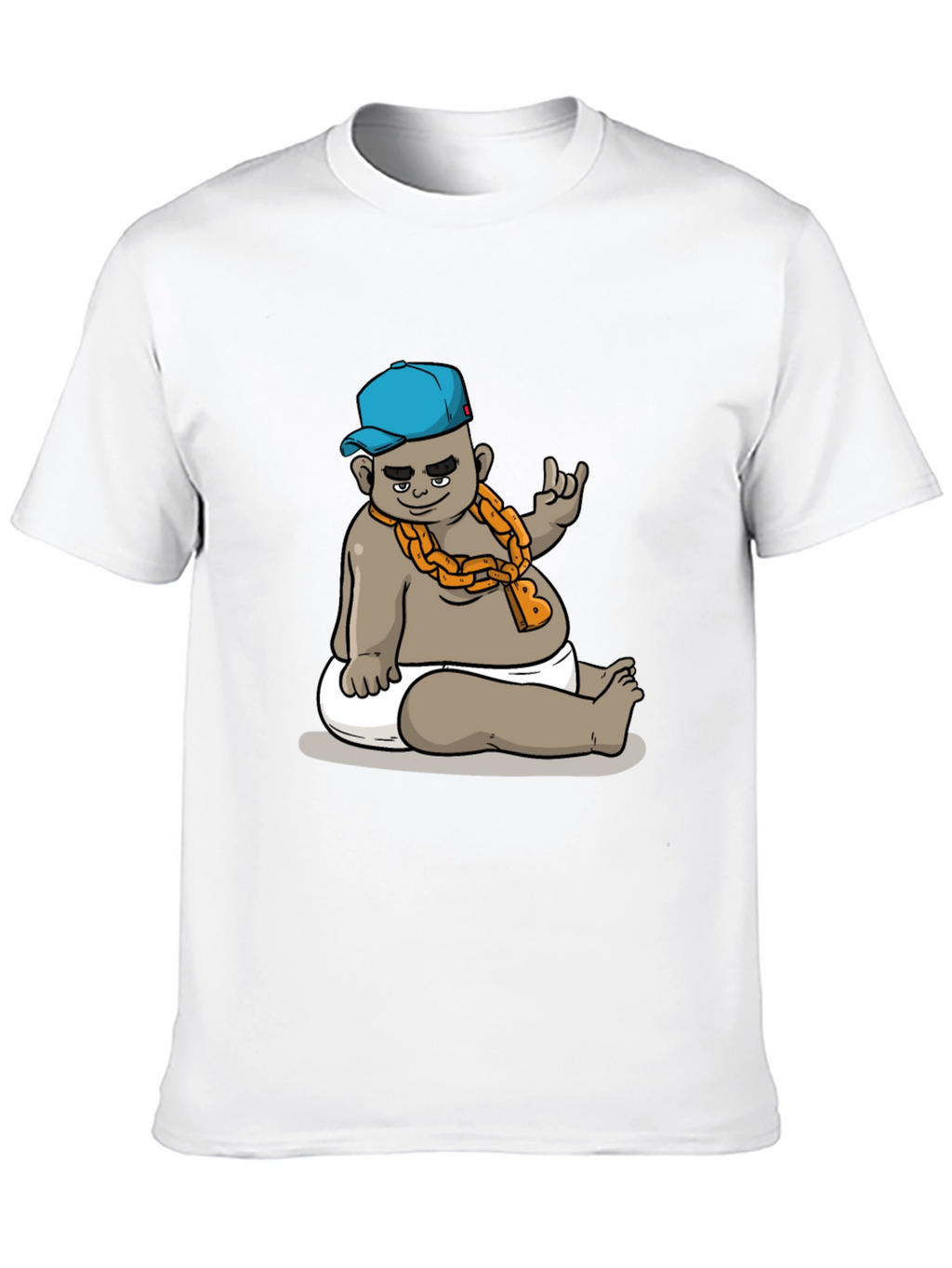 Cool Baby Cartoon Graphic Black T-Shirt