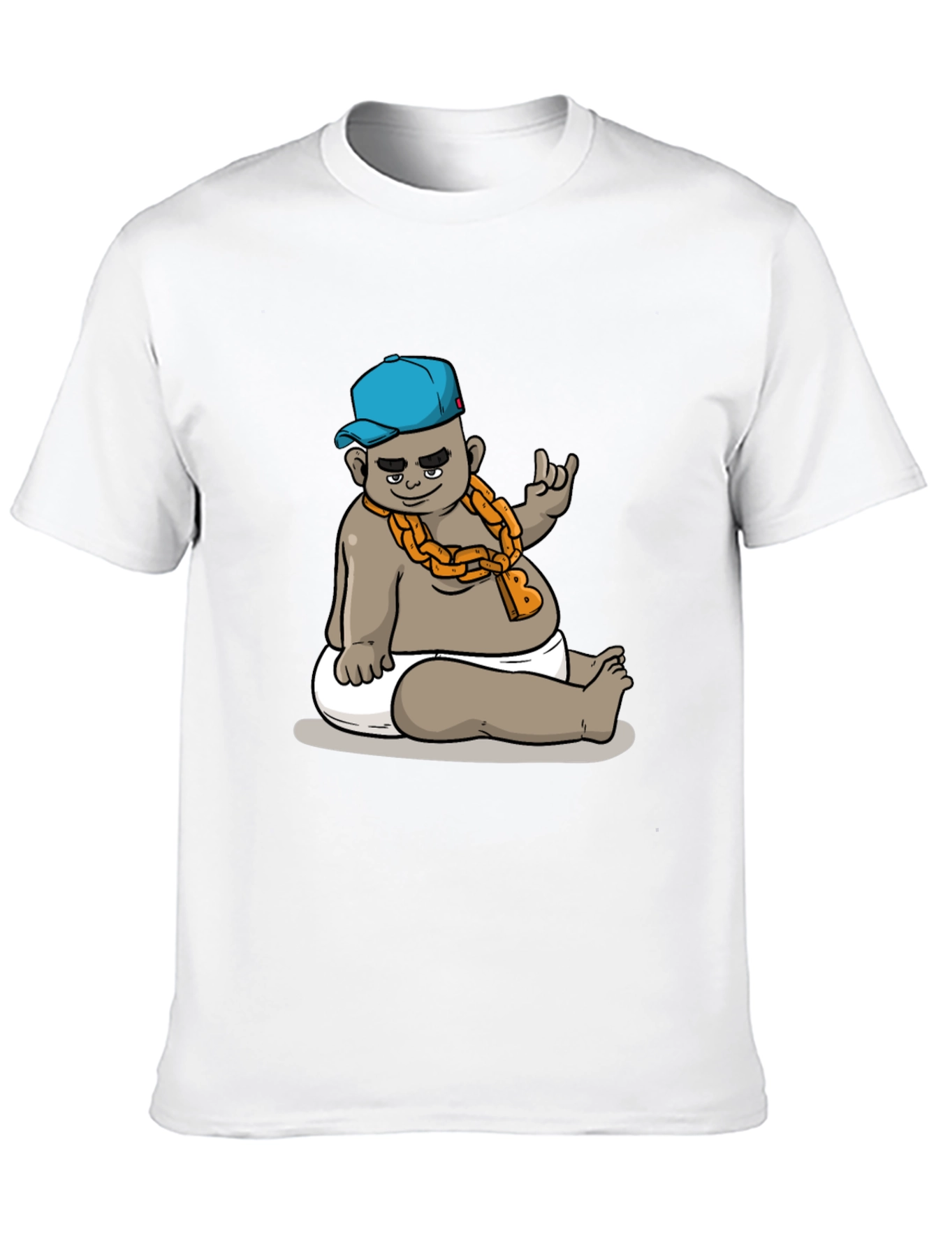 Cool Baby Cartoon Graphic Black T-Shirt