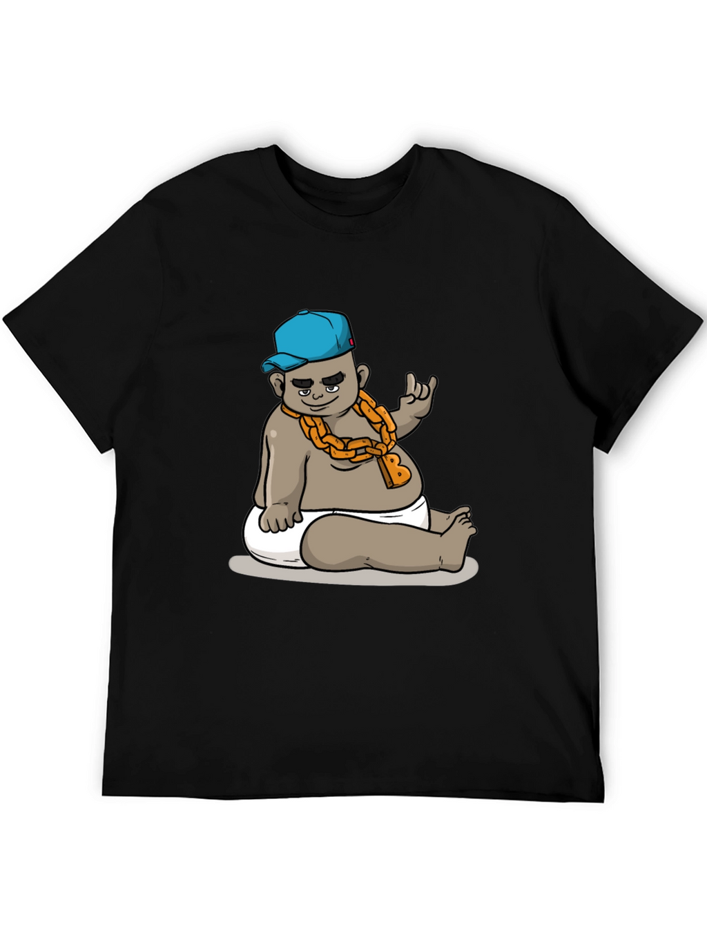 Cool Baby Cartoon Graphic Black T-Shirt