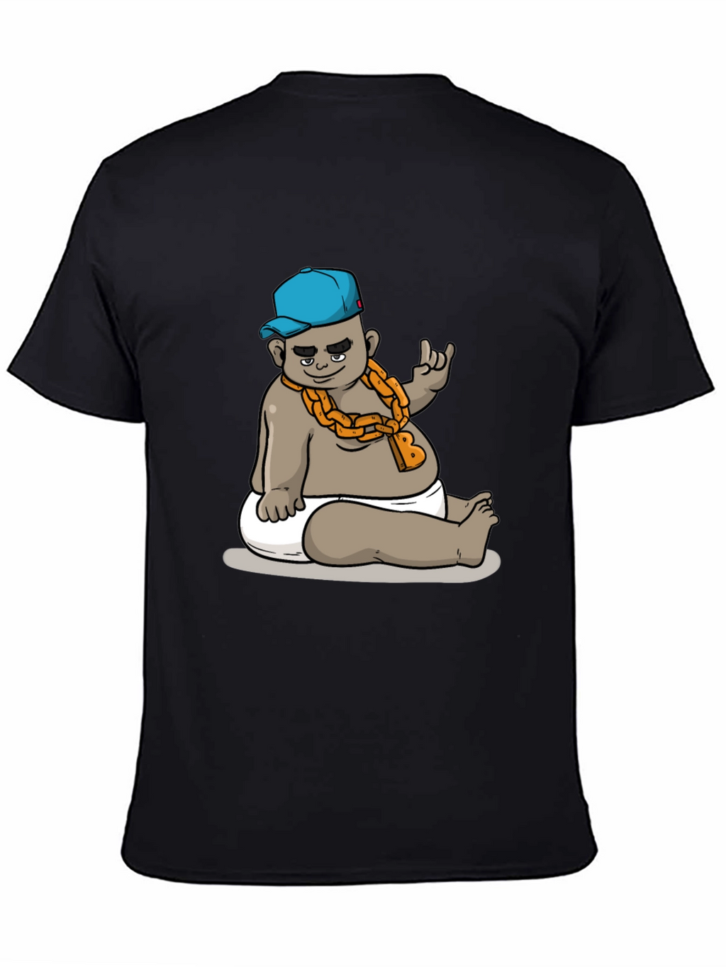 Cool Baby Cartoon Graphic Black T-Shirt