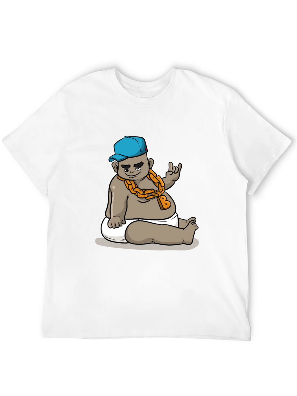 Cool Baby Cartoon Graphic Black T-Shirt
