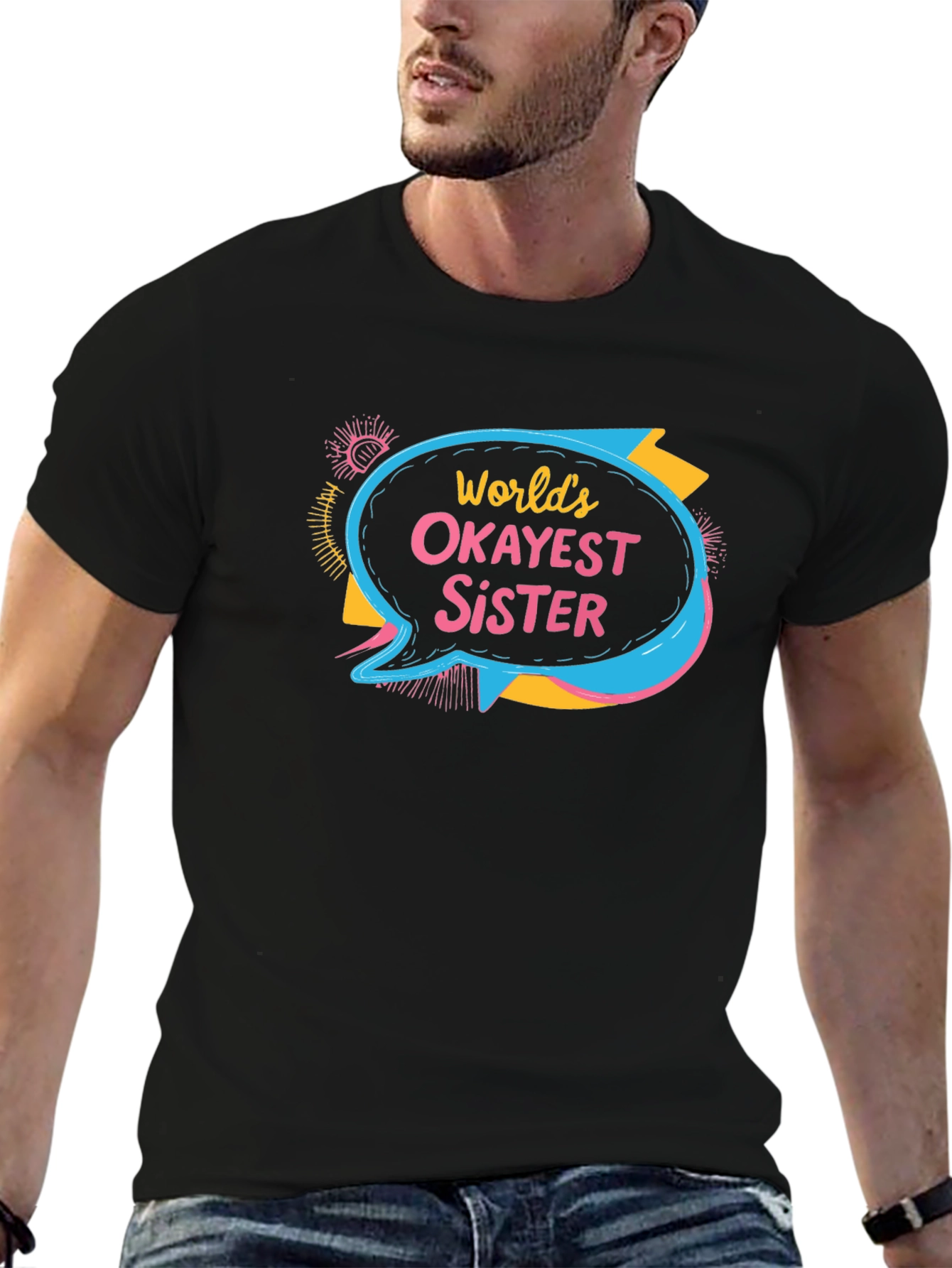 Worlds Okayest Sister T-Shirt Novelty