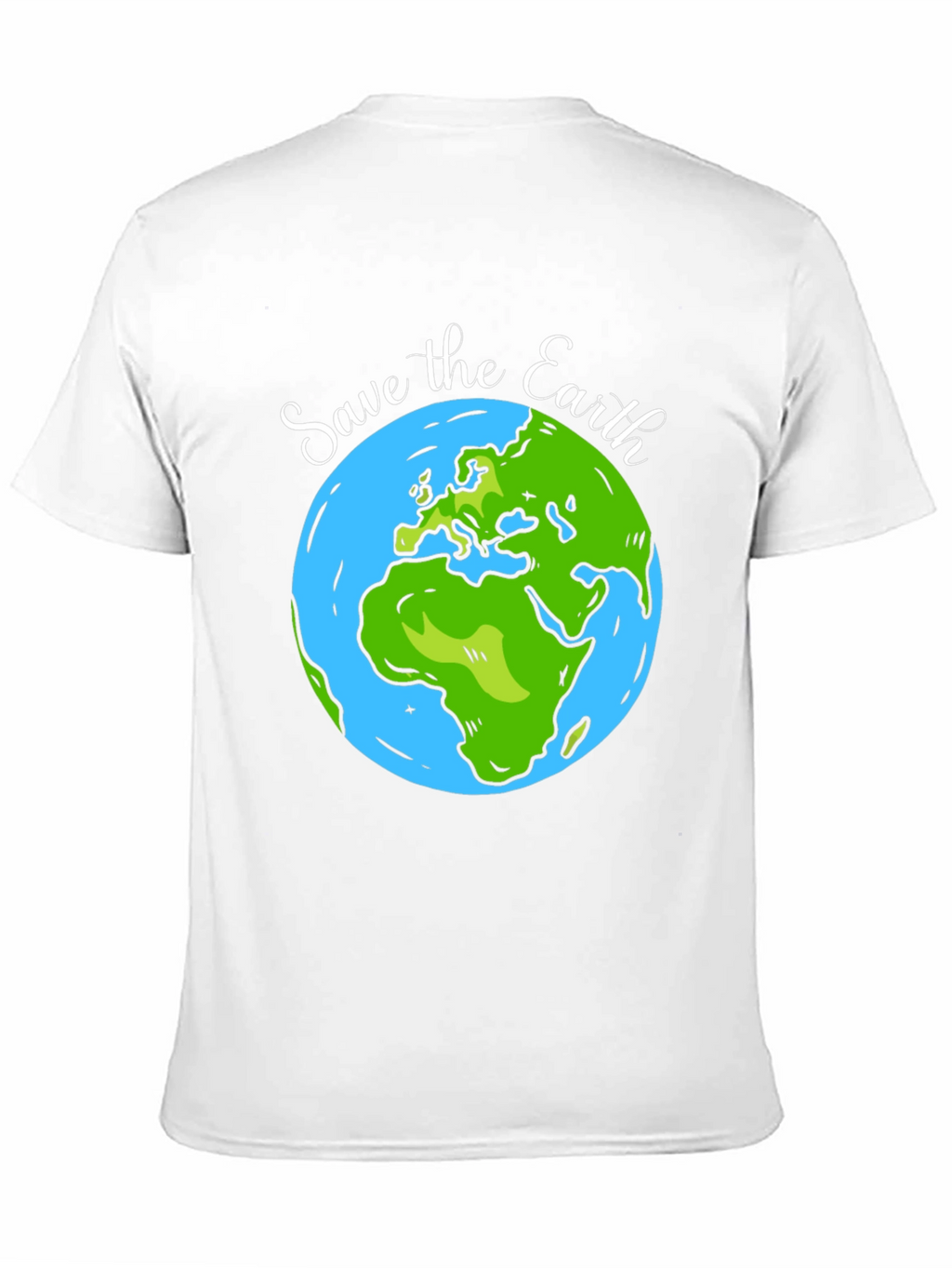 Save the Earth Graphic Print Black T-Shirt