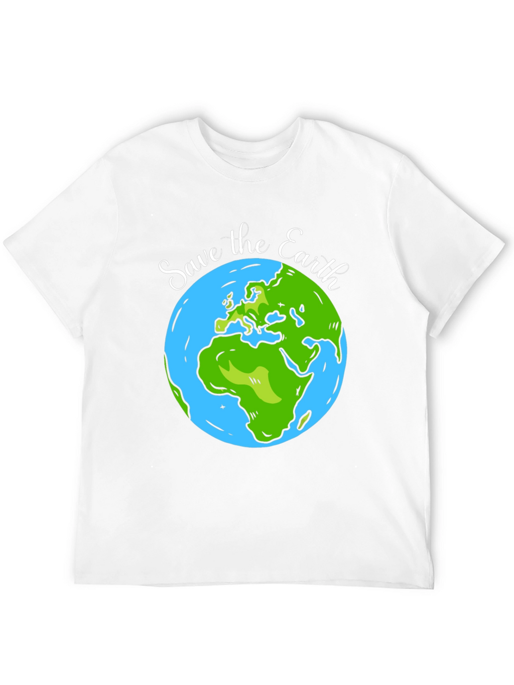 Save the Earth Graphic Print Black T-Shirt