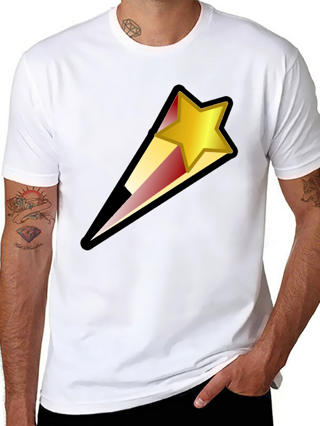 Shooting Star Graphic Black T-Shirt