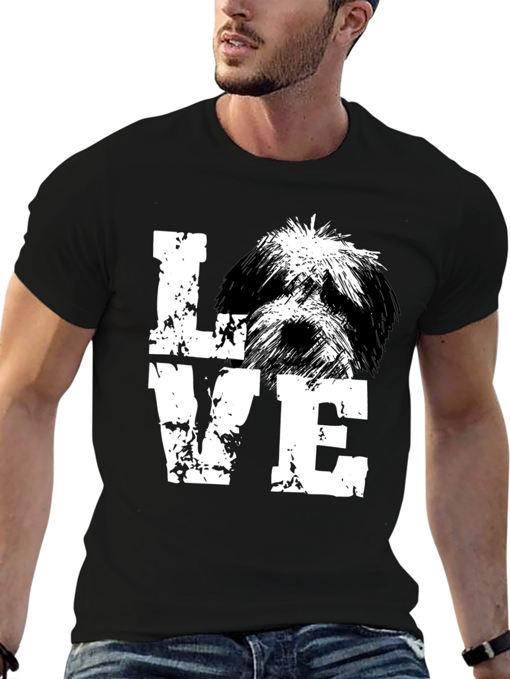 Love Shih Tzu Black T-Shirt