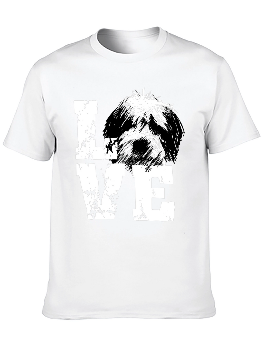 Love Shih Tzu Black T-Shirt