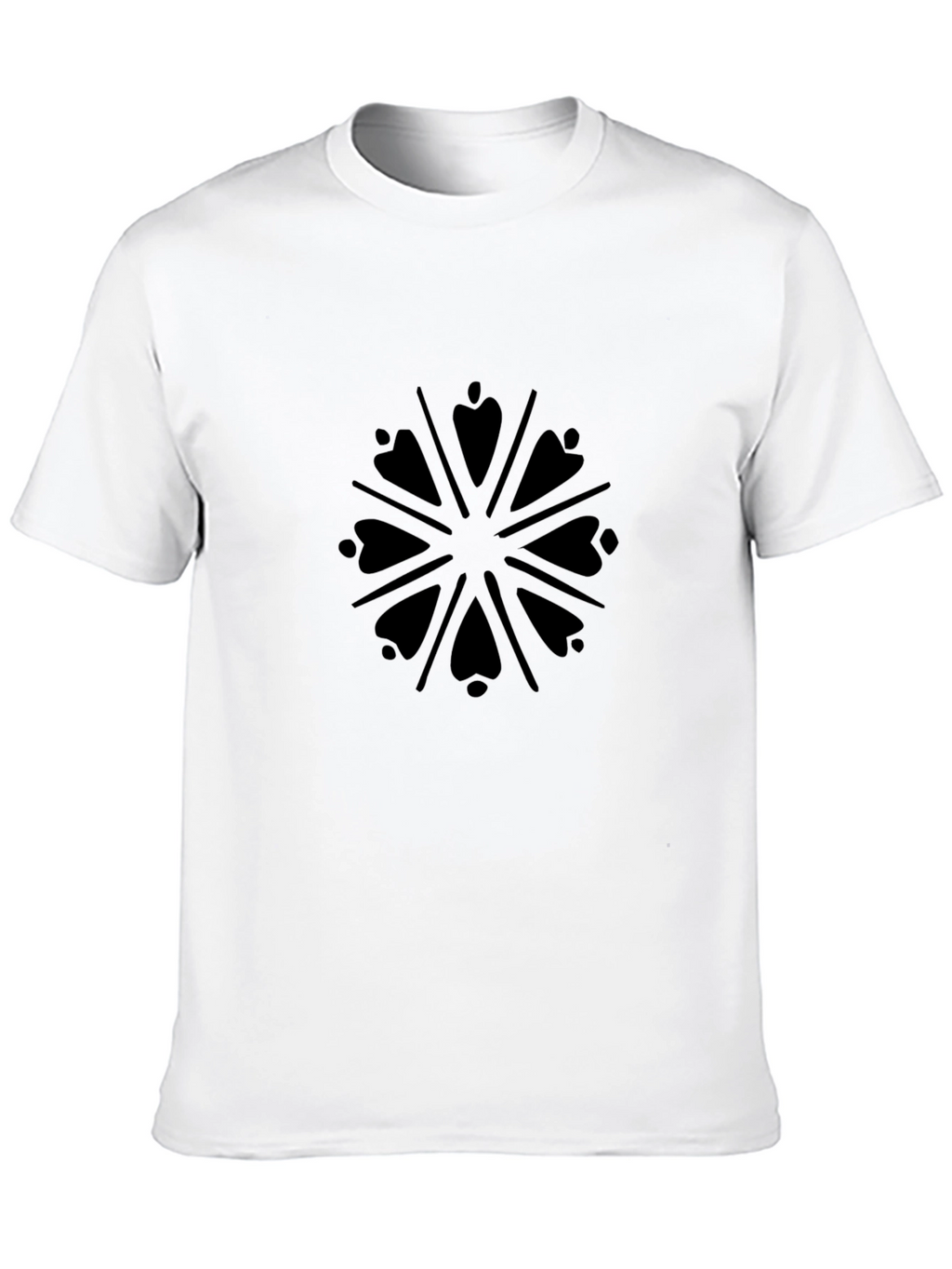 Mens Black Graphic Tee - Abstract Pattern