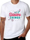 Skincare Things Graphic Tee - Trendy Black T-Shirt