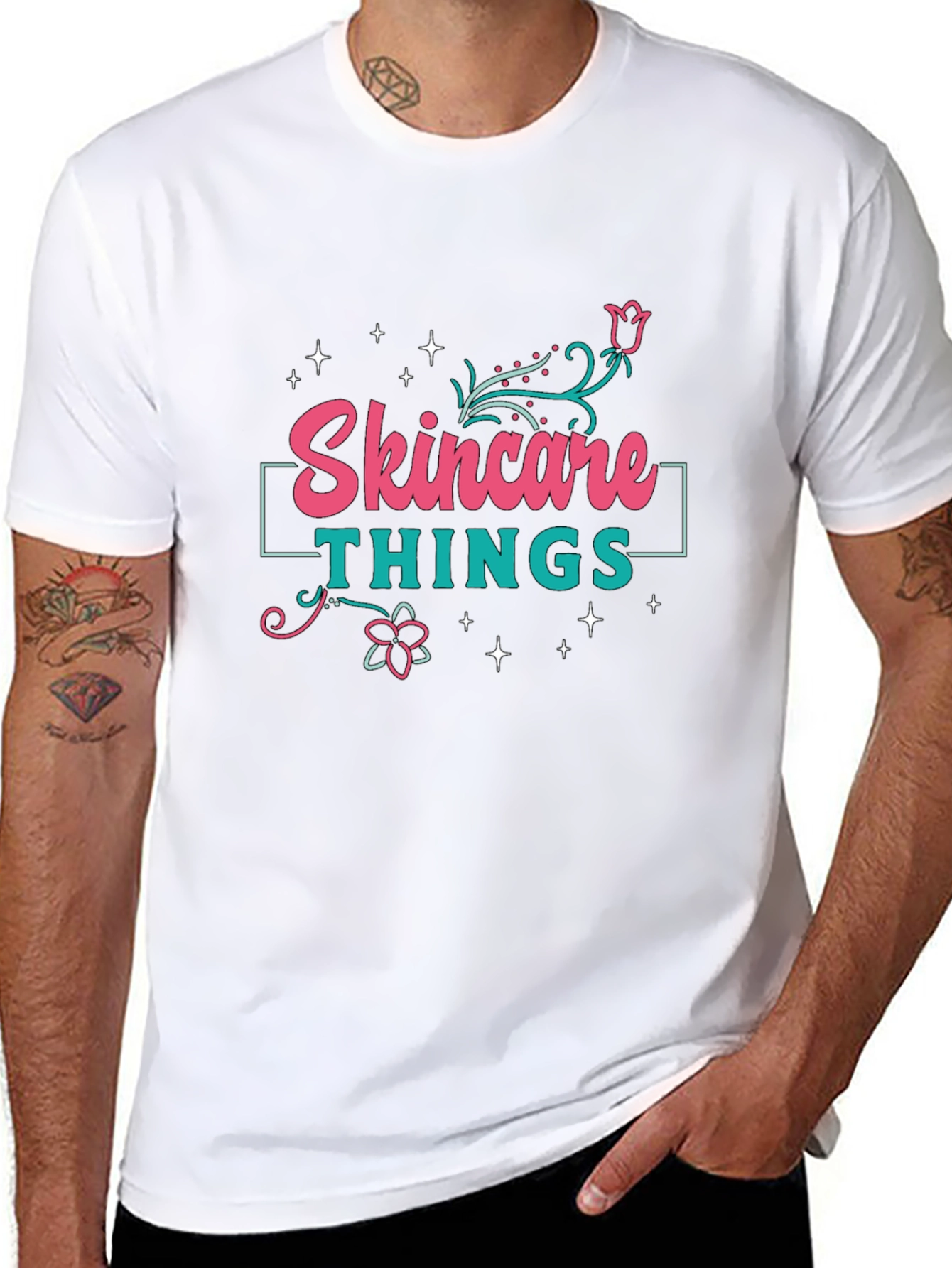 Skincare Things Graphic Tee - Trendy Black T-Shirt