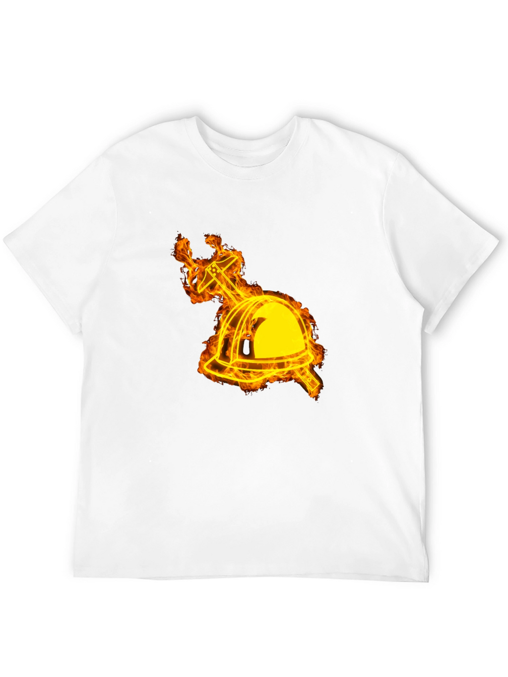 Flaming Firefighter Helmet Graphic Tee