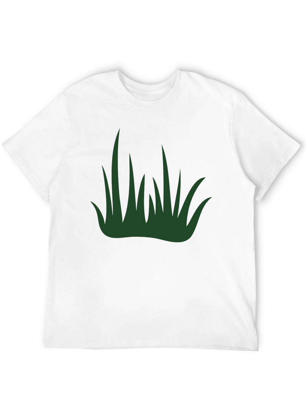 Green Grass Graphic Black T-Shirt