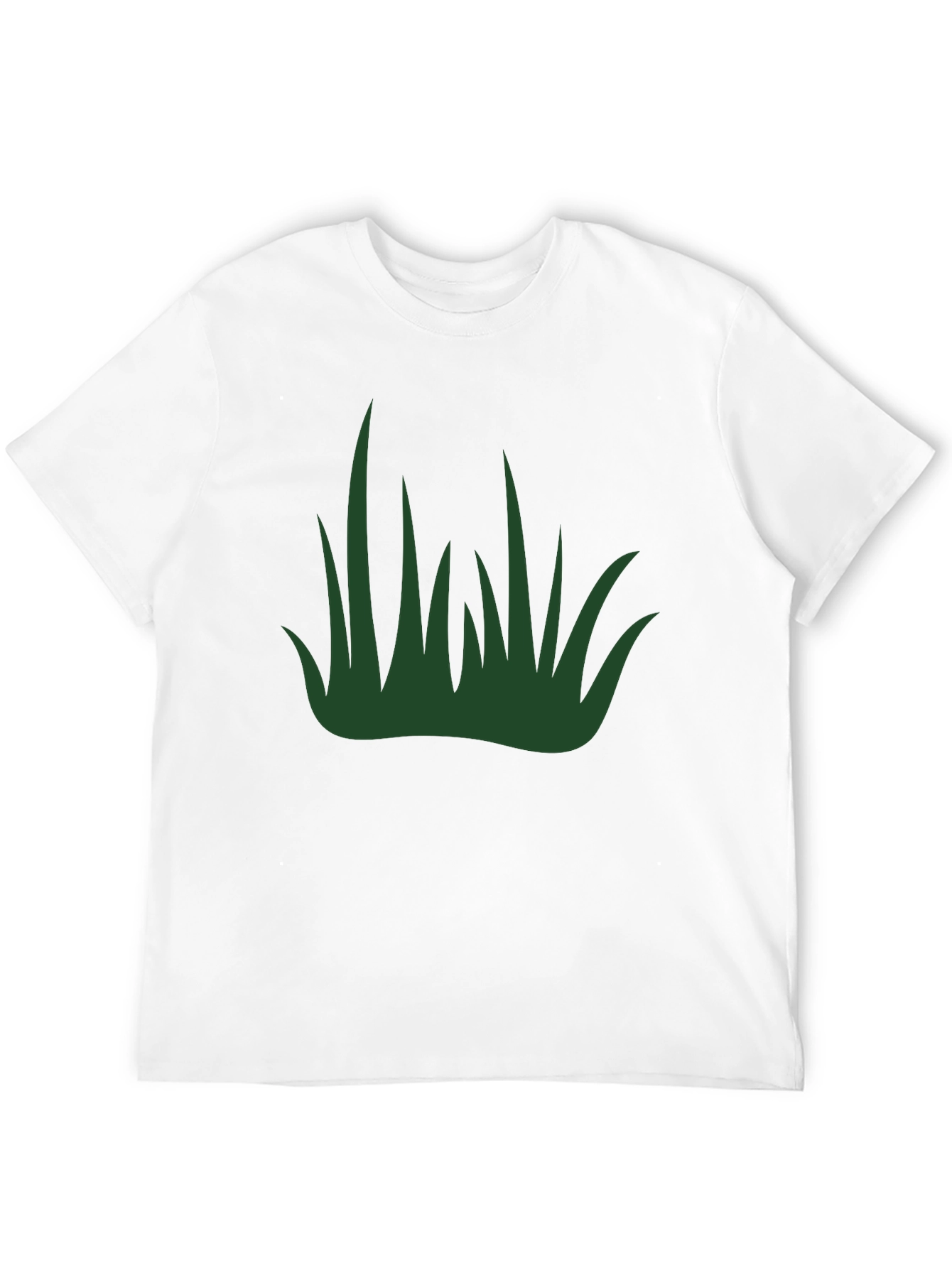 Green Grass Graphic Black T-Shirt
