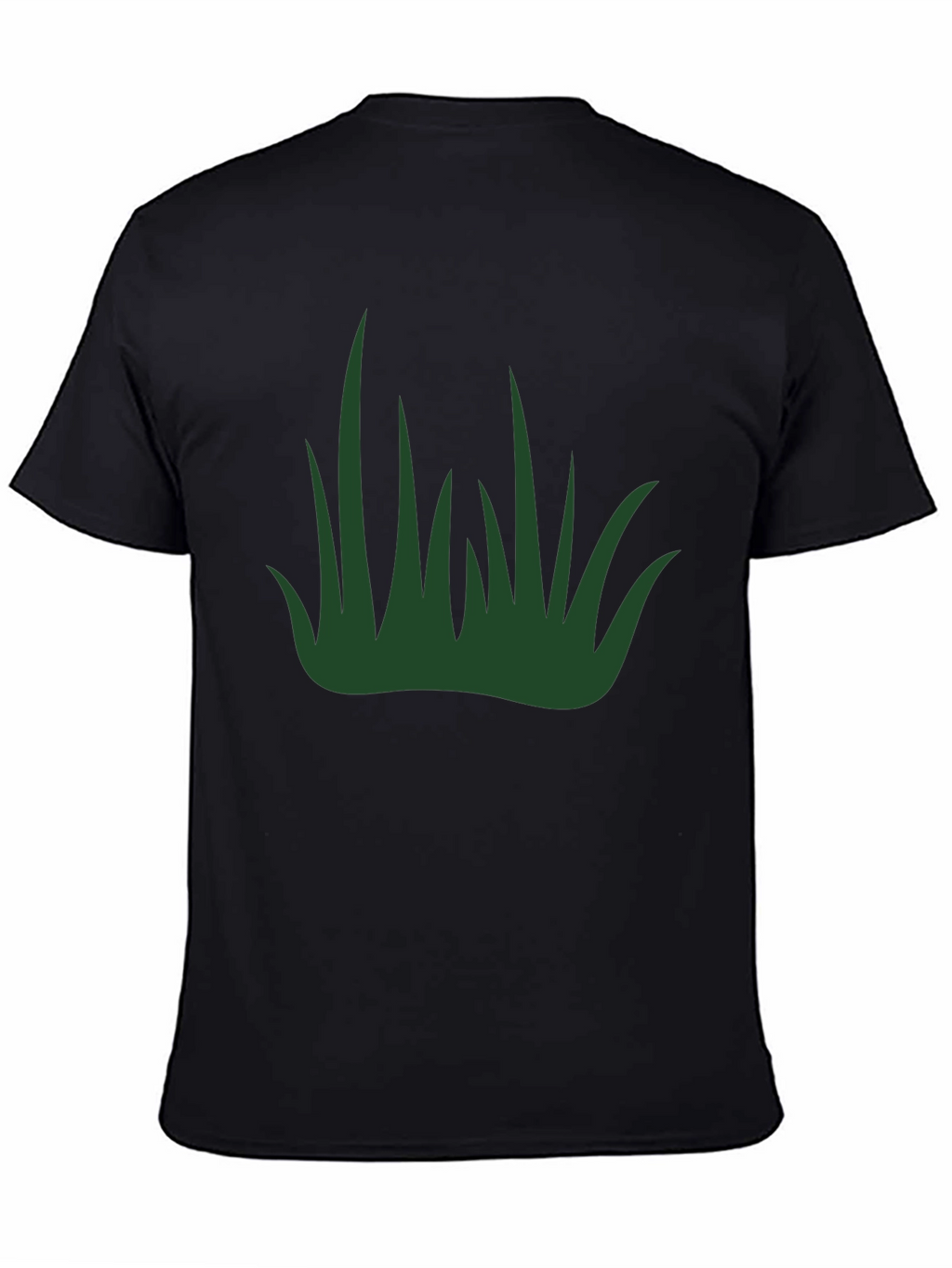 Green Grass Graphic Black T-Shirt