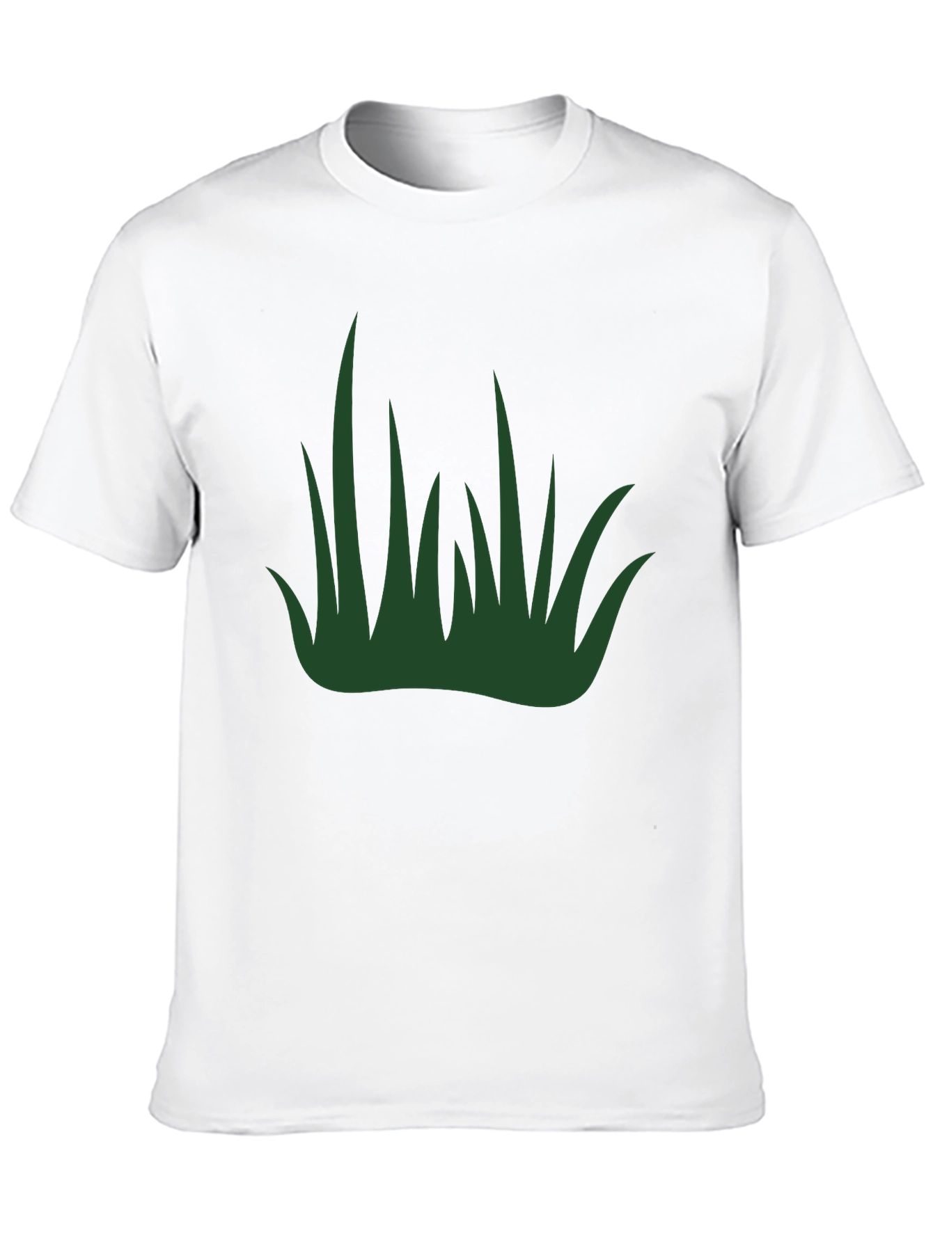 Green Grass Graphic Black T-Shirt