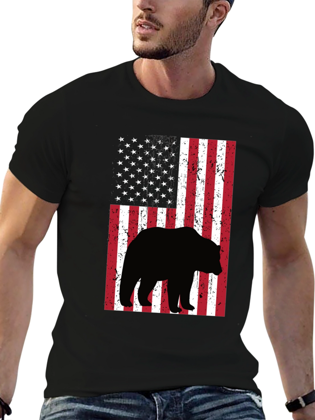 American Flag Bear T-Shirt