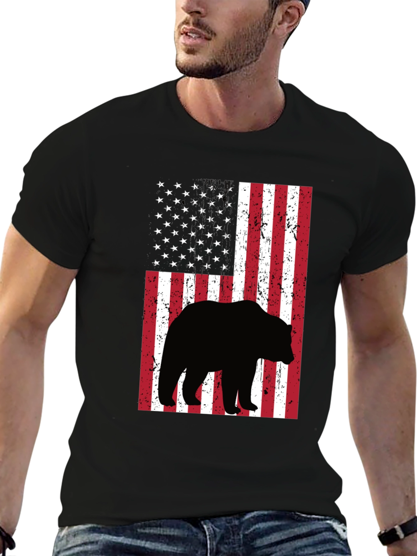 American Flag Bear T-Shirt
