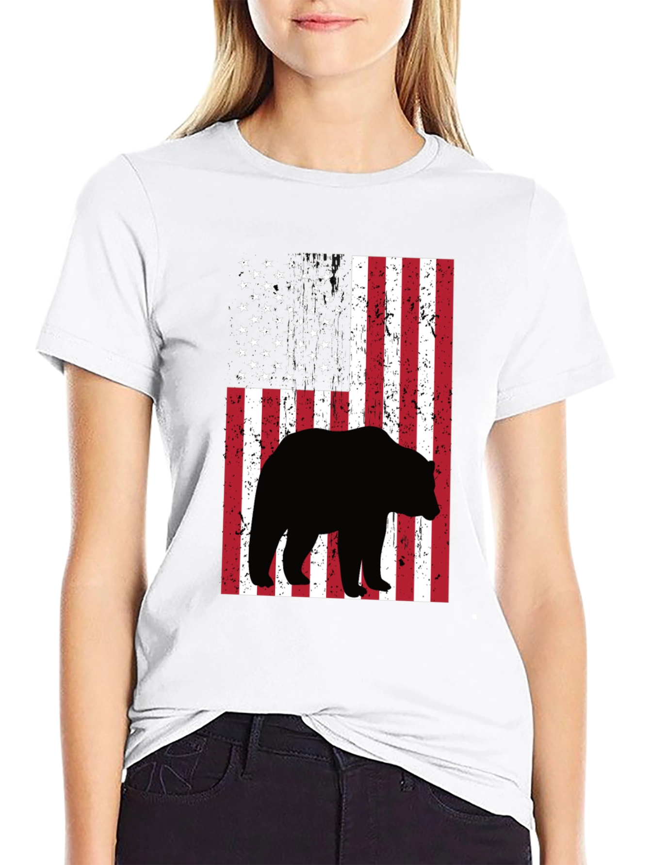 American Flag Bear T-Shirt