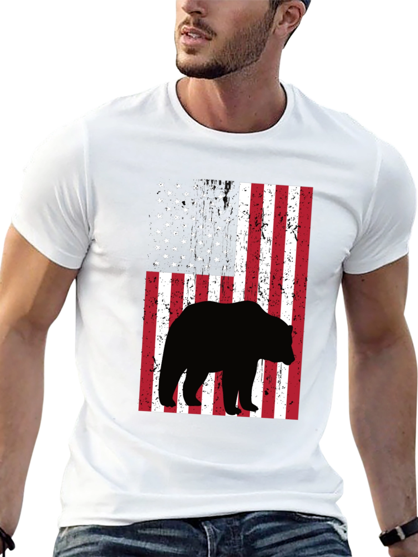 American Flag Bear T-Shirt