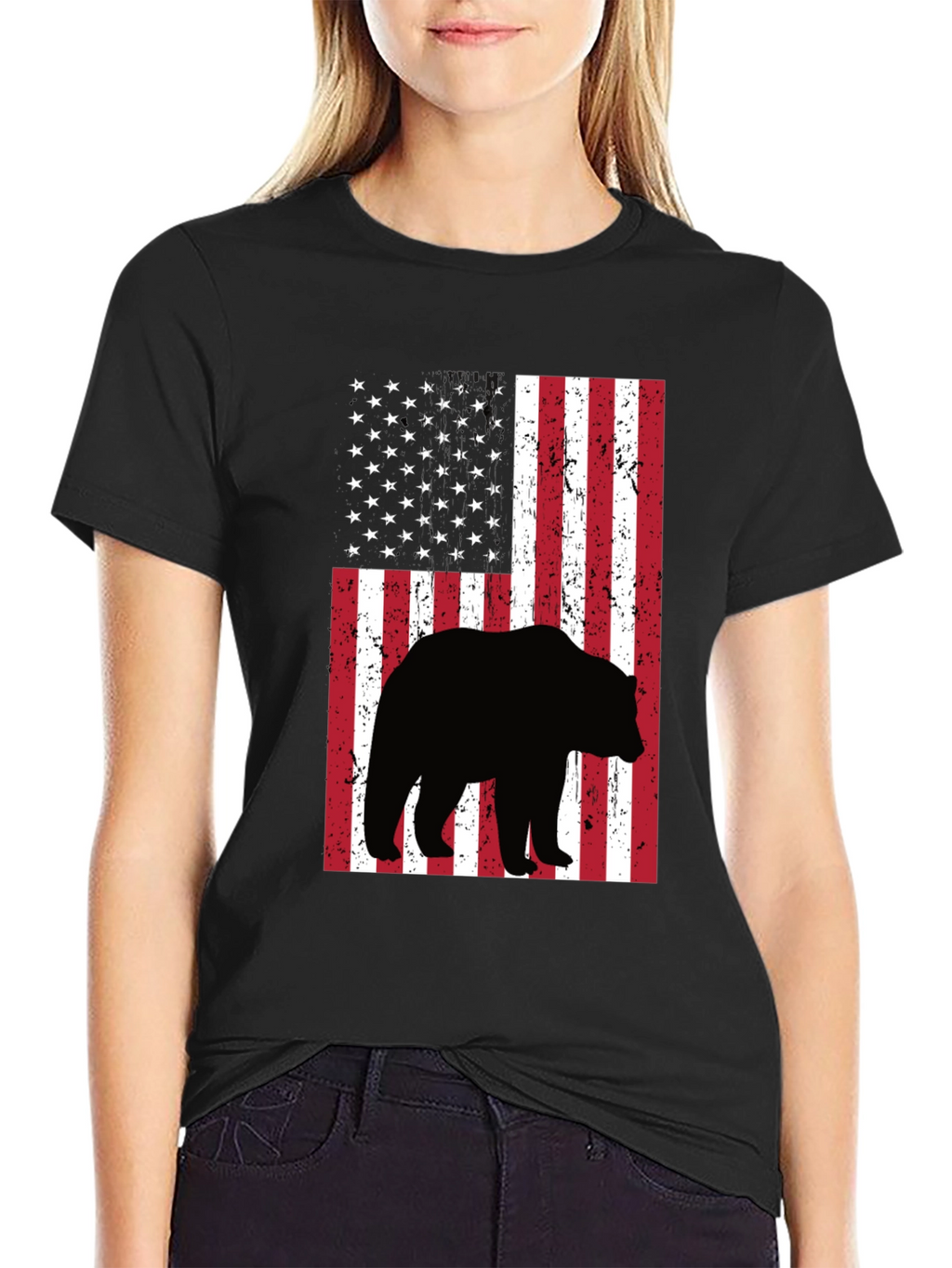 American Flag Bear T-Shirt