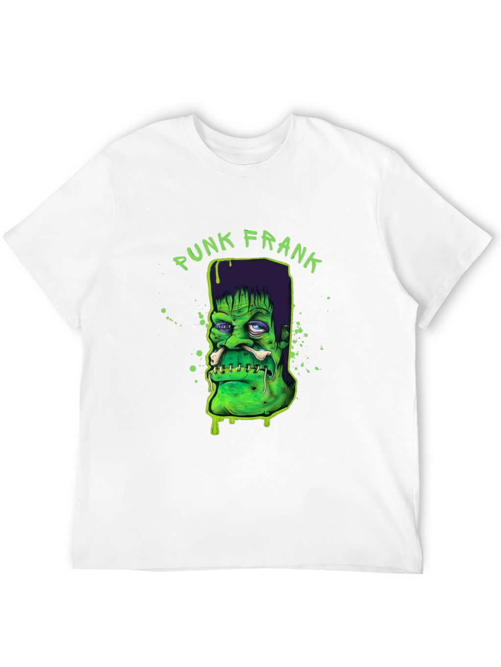 Punk Frank Graphic Tee - Cool Halloween Shirt