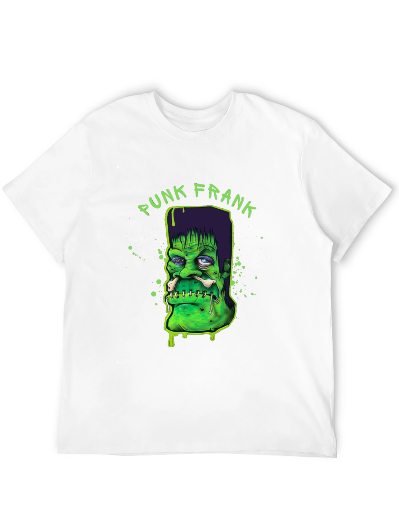 Punk Frank Graphic Tee - Cool Halloween Shirt