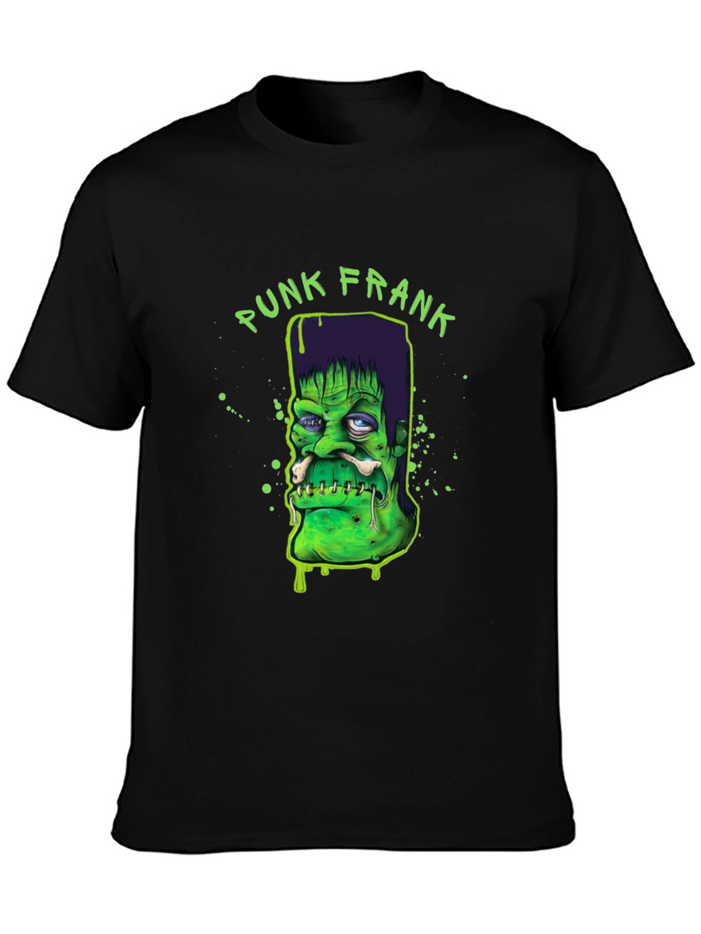 Punk Frank Graphic Tee - Cool Halloween Shirt