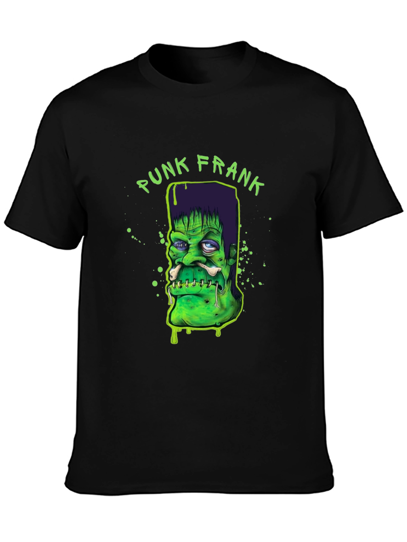 Punk Frank Graphic Tee - Cool Halloween Shirt