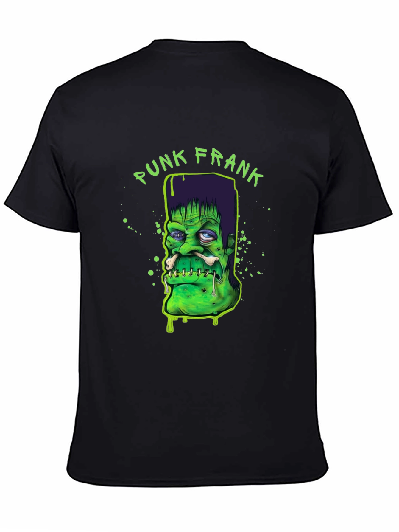 Punk Frank Graphic Tee - Cool Halloween Shirt