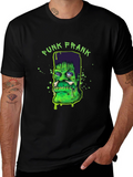 Punk Frank Graphic Tee - Cool Halloween Shirt