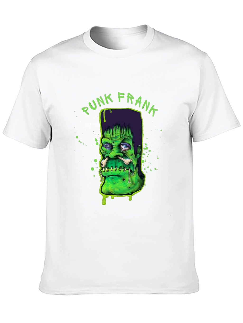 Punk Frank Graphic Tee - Cool Halloween Shirt