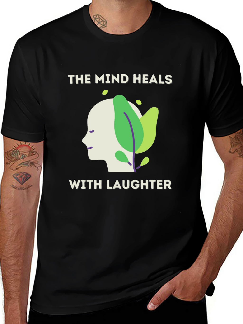 The Mind Heals with Laughter Graphic Tee