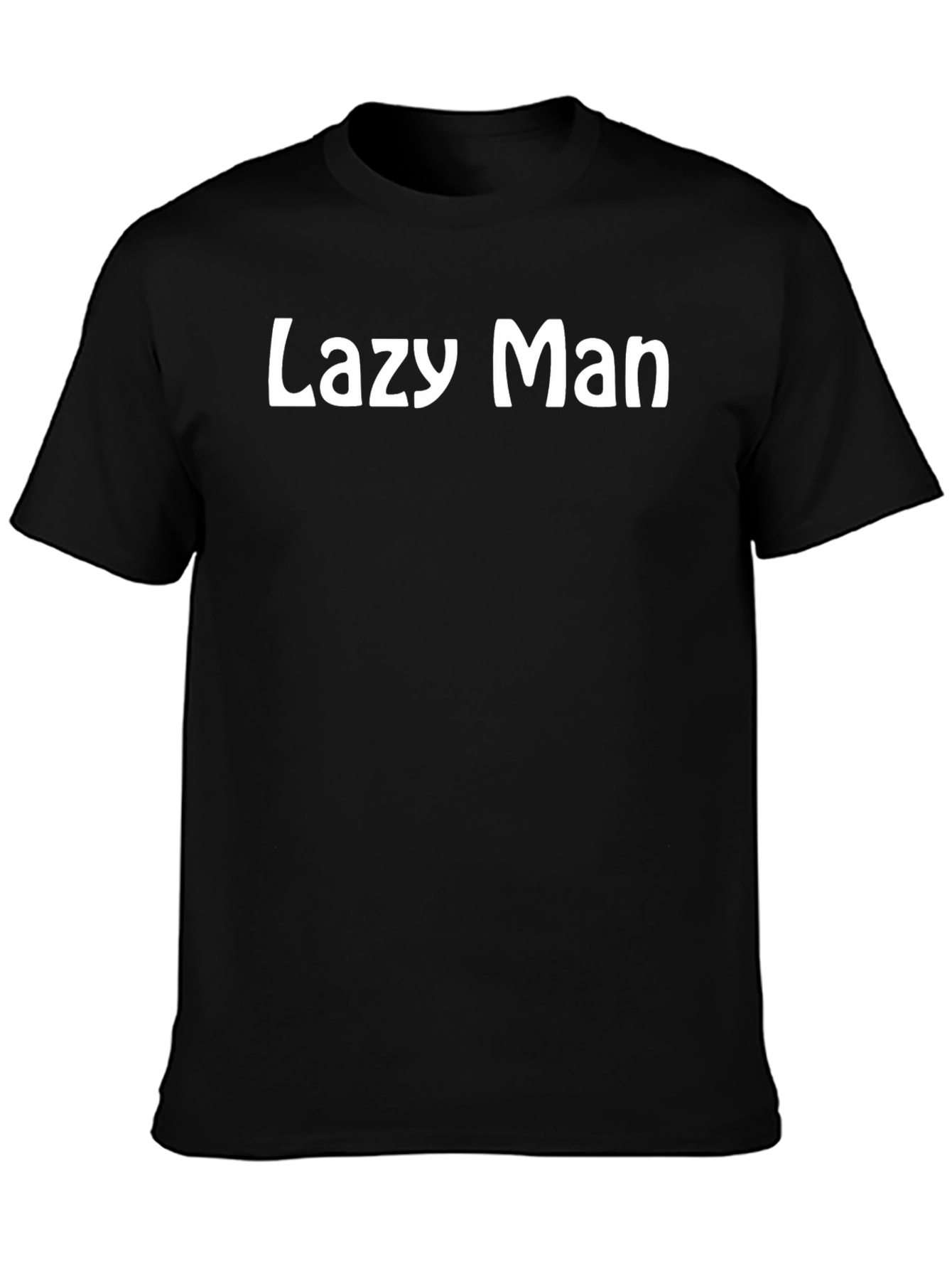 Lazy Man Black Crew Neck T-Shirt