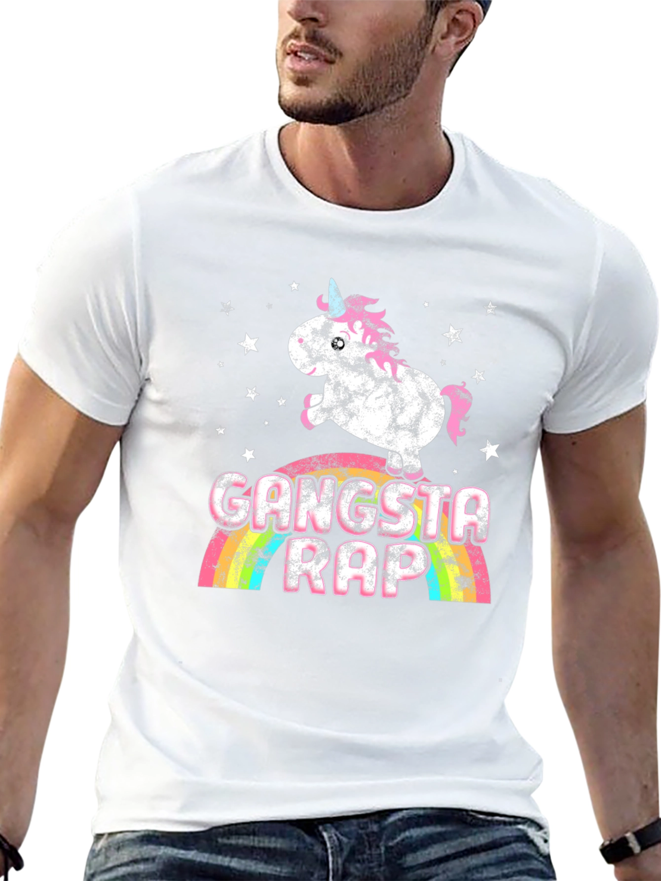 Gangsta Rap Unicorn Graphic T-Shirt