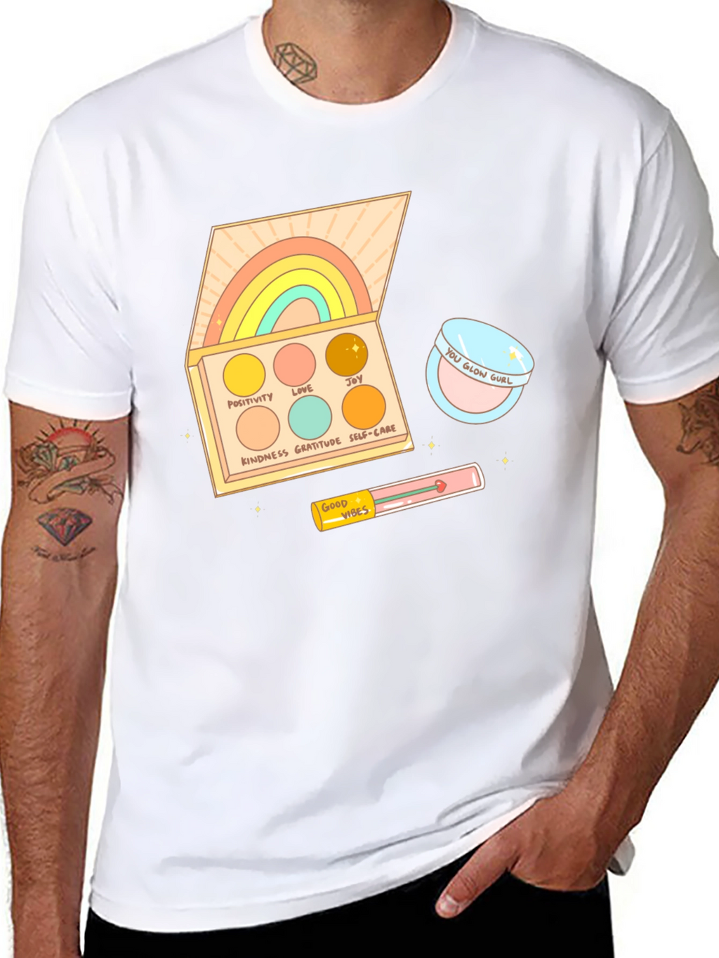 Rainbow Palette Graphic T-Shirt - Good Vibes