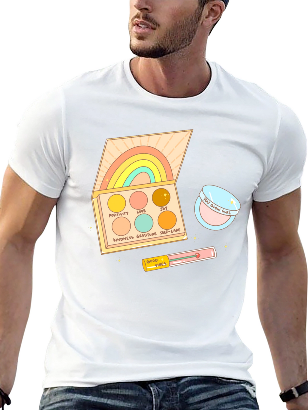 Rainbow Palette Graphic T-Shirt - Good Vibes