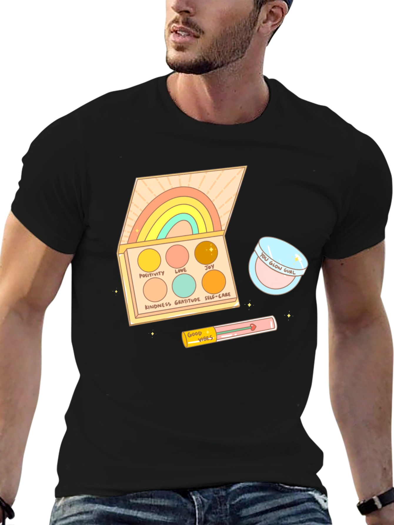 Rainbow Palette Graphic T-Shirt - Good Vibes