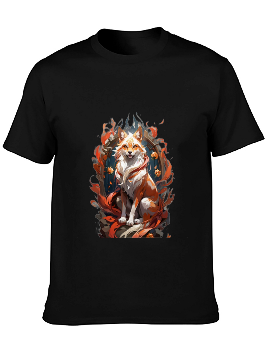 Fox Spirit Graphic Tee - Mens Black T-Shirt