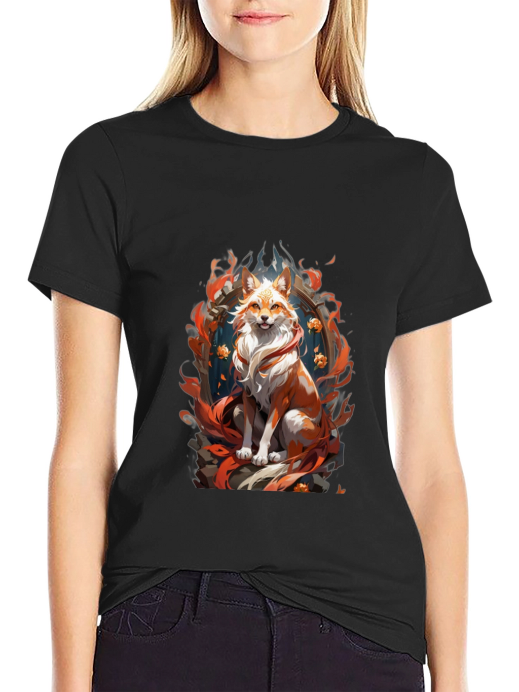 Fox Spirit Graphic Tee - Mens Black T-Shirt