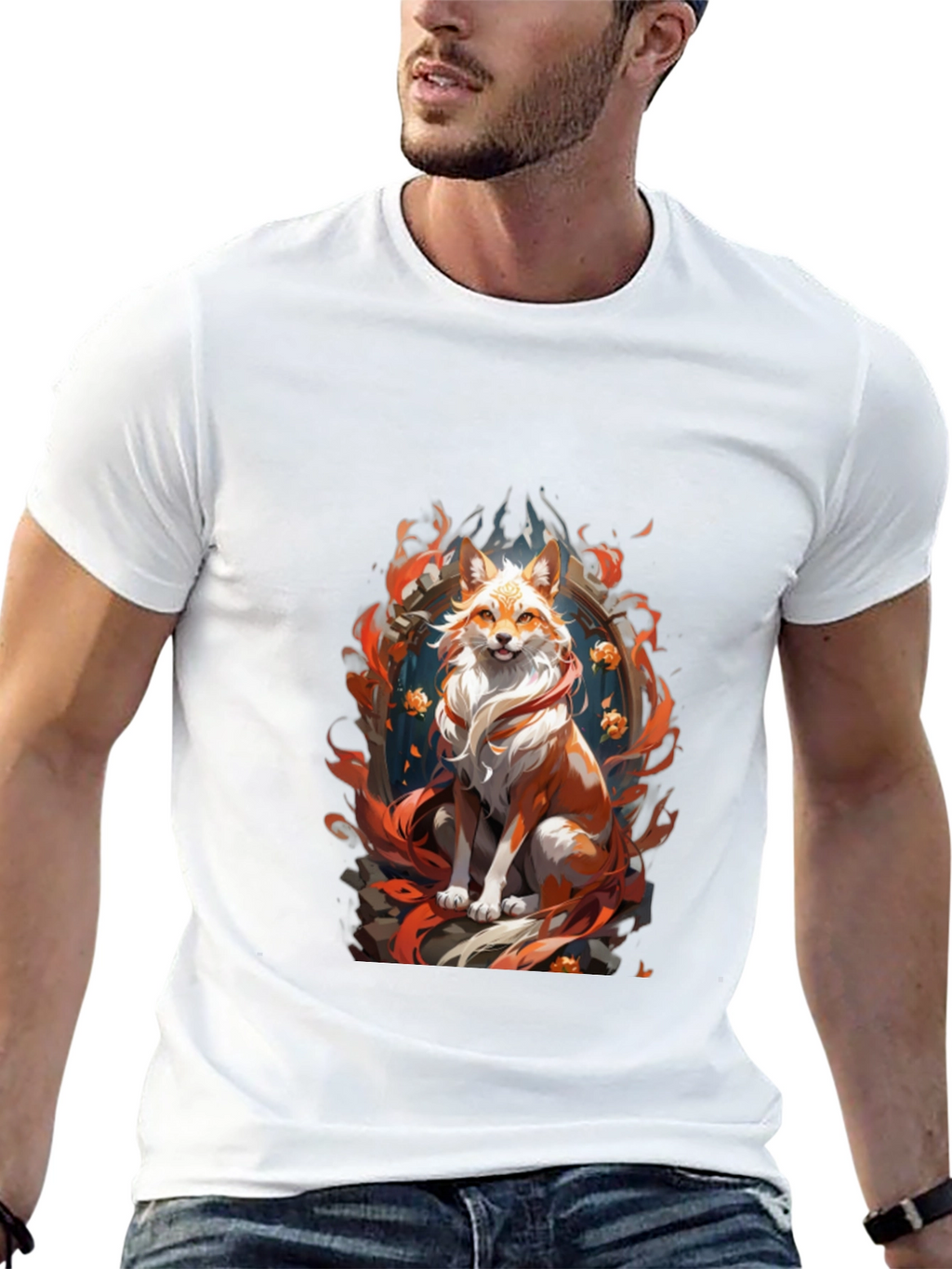 Fox Spirit Graphic Tee - Mens Black T-Shirt