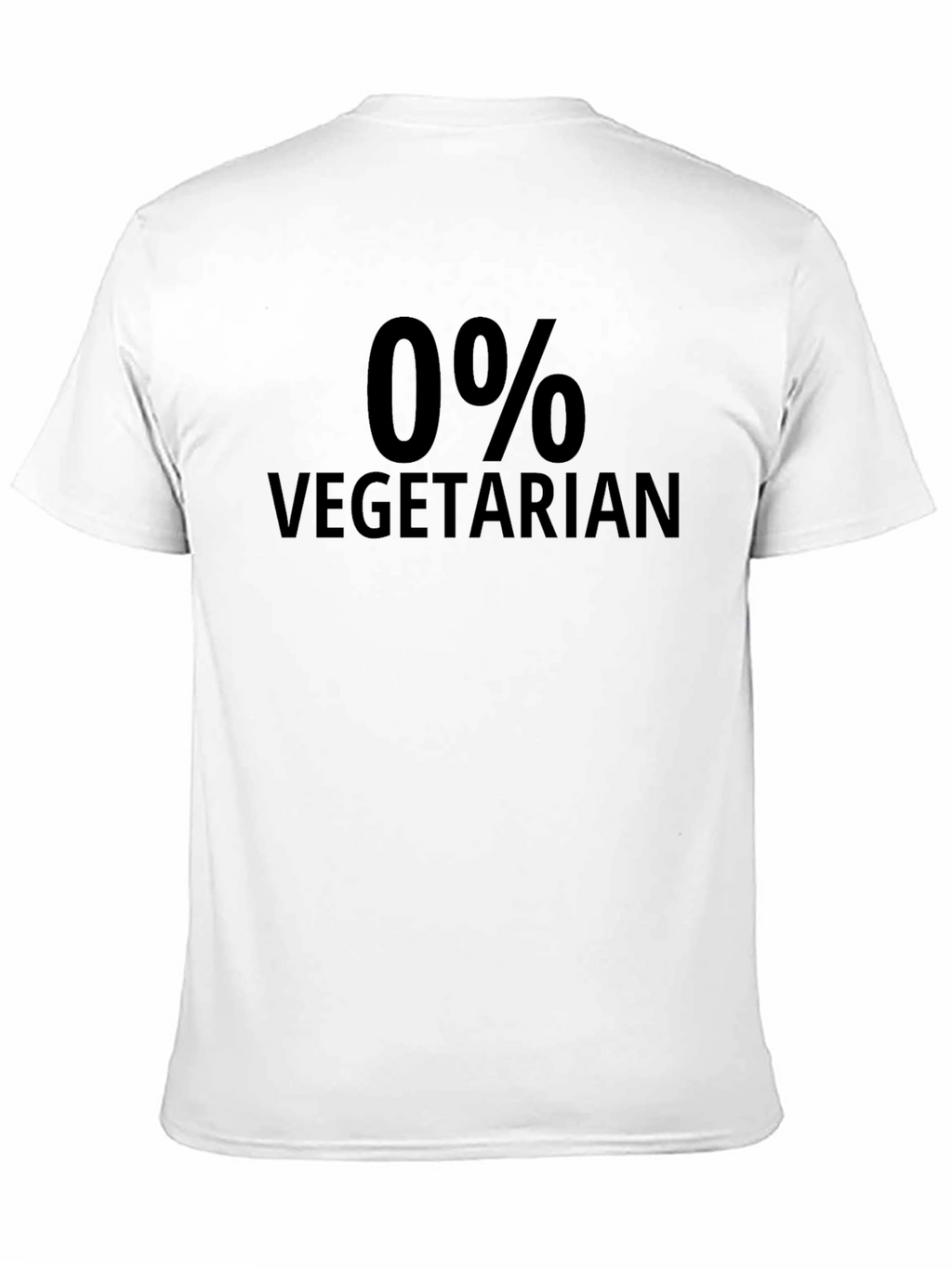 0% Vegetarian Black Graphic Tee Shirt