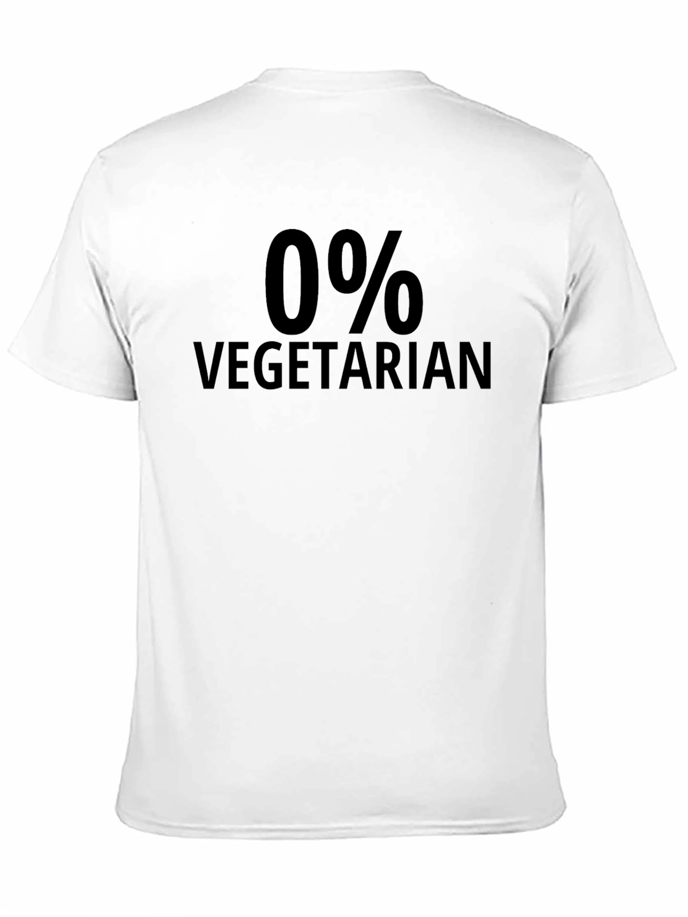 0% Vegetarian Black Graphic Tee Shirt