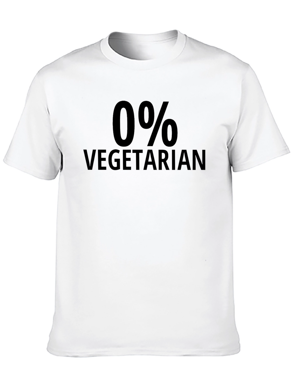 0% Vegetarian Black Graphic Tee Shirt