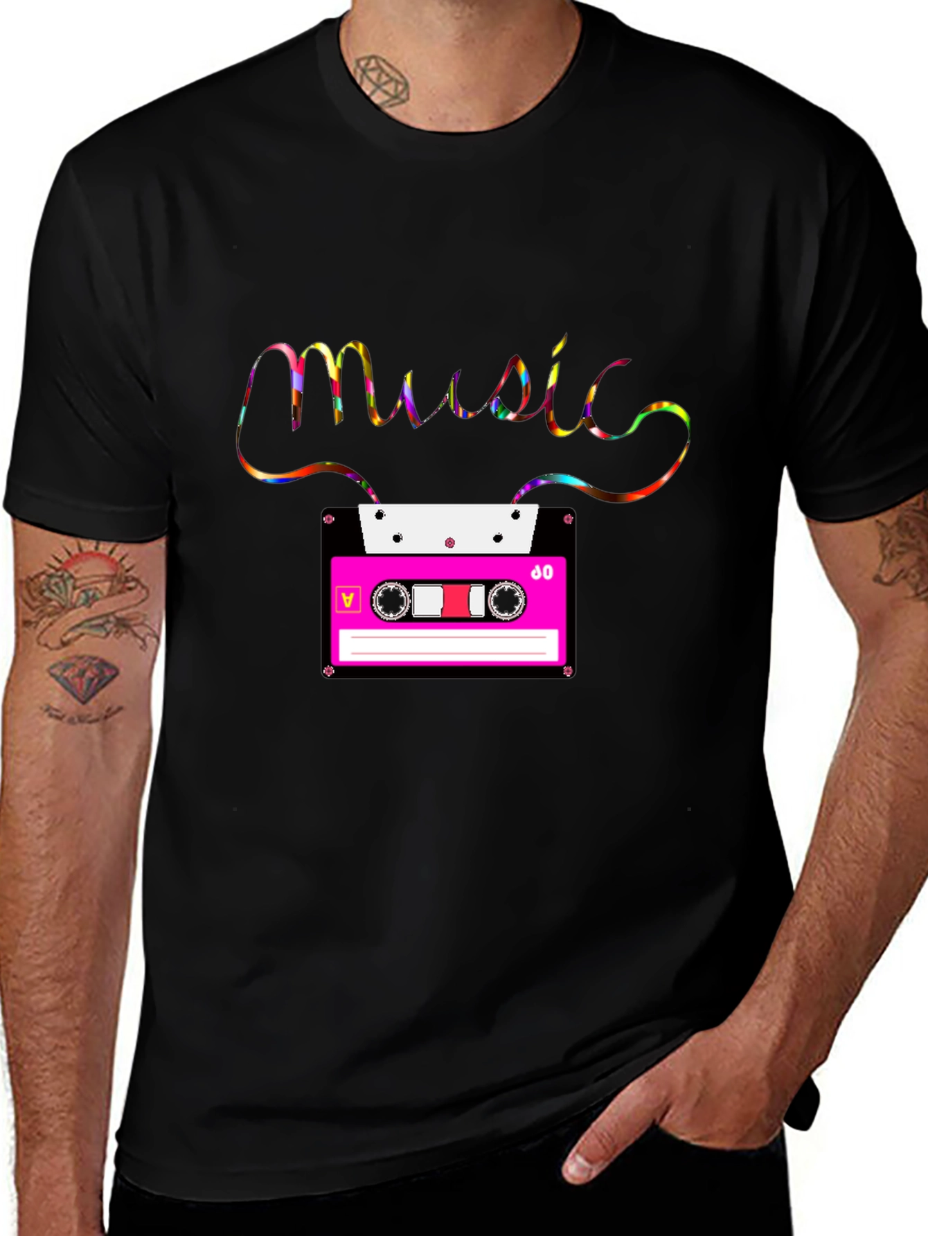 Retro Music Cassette Tape T-Shirt