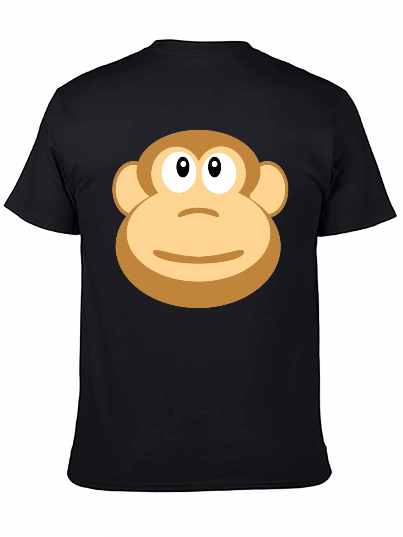 Monkey Face Graphic T-Shirt - Casual Black Tee