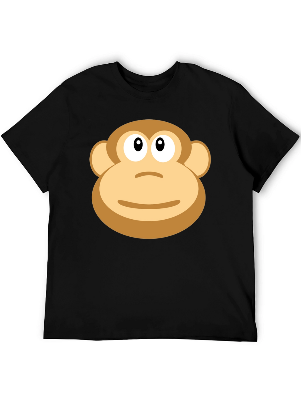 Monkey Face Graphic T-Shirt - Casual Black Tee